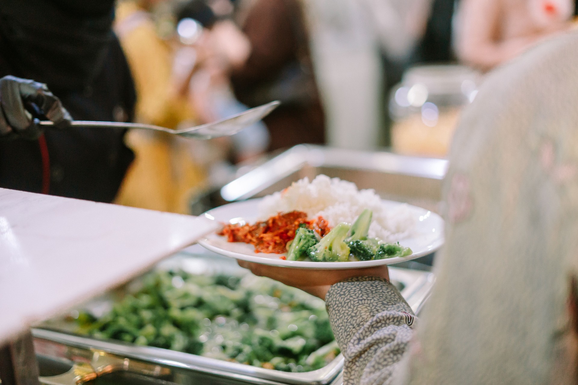 Elegant dining event showcasing a buffet of delicious healthy food